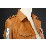 Anime Attack on Titan Cosplay Leather Jacket Shingeki no Kyojin Cosplay Costume Eren Legion Coat Jackets Halloween High Quality