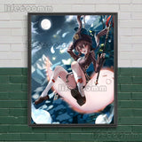 Genshin Impact Game Anime Wall Art Canvas Painting Cheerful Hu Tao Posters And Prints For Living Room Decoration Unframed