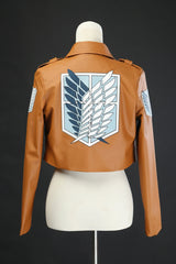 Anime Attack on Titan Cosplay Leather Jacket Shingeki no Kyojin Cosplay Costume Eren Legion Coat Jackets Halloween High Quality