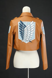 Anime Attack on Titan Cosplay Leather Jacket Shingeki no Kyojin Cosplay Costume Eren Legion Coat Jackets Halloween High Quality