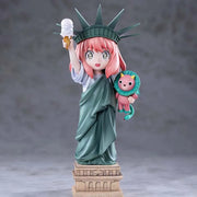 19cm Spy×Family Anya Forger Statue Of Liberty Anime Girl Action Figure Model Statue Collection Desktop Decoration Ornament Toys