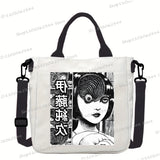 Junji Ito Cat Anime Shoulder Bag Unisex Canvas Crossbody