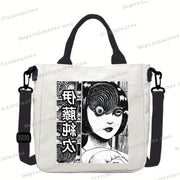 Junji Ito Cat Anime Shoulder Bag Unisex Canvas Crossbody