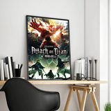 Japanese Anime Attack on Titan  Self-adhesive Art Poster Whitepaper Prints Posters Artwork Home Decor