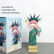 19cm Spy×Family Anya Forger Statue Of Liberty Anime Girl Action Figure Model Statue Collection Desktop Decoration Ornament Toys