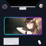 Anime Spy X Family RGB Pc Gamer Keyboard Mouse Pad Mousepad LED Glowing Mouse Mats Rubber Gaming Computer Mausepad