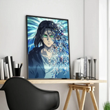Japanese Anime Attack on Titan  Self-adhesive Art Poster Whitepaper Prints Posters Artwork Home Decor