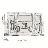 Anime Box Crossbody Bag - Trendy Two-dimensional Square Purse with Cartoon Chain Shoulder Strap