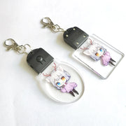 Custom LED Light 7 Colors Keychains Cartoon Acrylic Key Chain Photo Customized Anime Charms Clear Acrylic Personalized Keychains