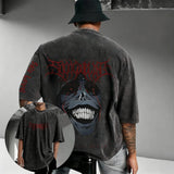 Solo Leveling Anime Print Vintage Washed T Shirt Men Women Cotton Short Sleeve Tee Streetwear Casual Tops 2025 Summer Harajuku