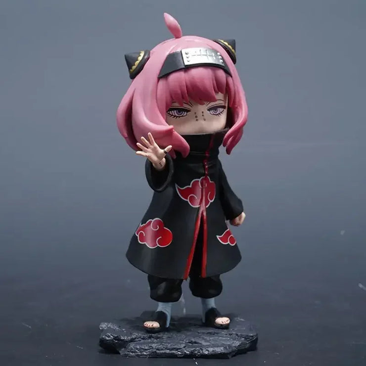 Anime Anya Spy×family Anya Forge Figures Cos Uchiha Itachi and Pain Figurine Model Naruto PVC Cute Collection Peripheral Toys