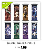 Genshin Impact Scroll Canvas Painting Columbina Sandrone Flins Home Decor Wall Hanging Anime Poster Wall Art Room Decoration
