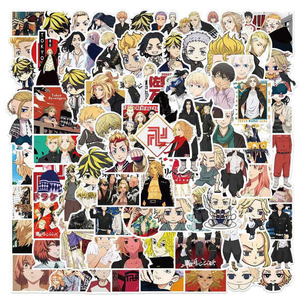 100PCS Anime Tokyo Revengers Stickers Waterproof DIY Graffiti Phone Laptop Luggage Guitar Notebook Cup Cartoon Stickers Kids Toy