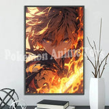 Demon Slayer Self-adhesive Anime Poster Hashira Nezuko Agatsuma Zenitsu Inosuke Wall Painting Home Decor Wall Art Room Kid Gift