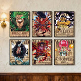 O-One P-Piece Wanted Poster Poster Art Print Anime Style Home Decor Ideal Gift Perfect Room Decor