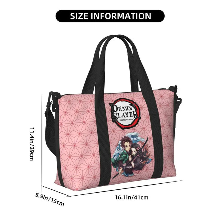 Demon Slayer Tote Bag Tanjiro & Nezuko Beach/Travel Bag
