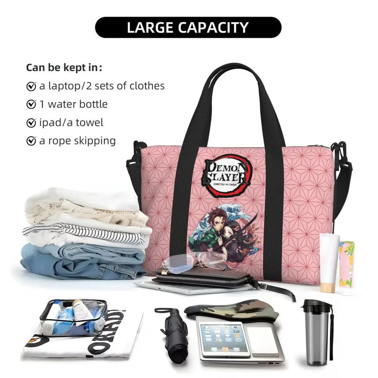 Demon Slayer Tote Bag Tanjiro & Nezuko Beach/Travel Bag