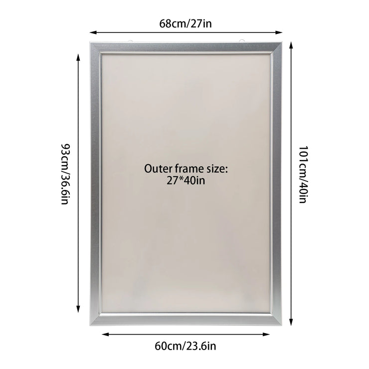 LED Light Box Backlit Movie Poster Art Picture Frame 24" X 36" Advertising Display