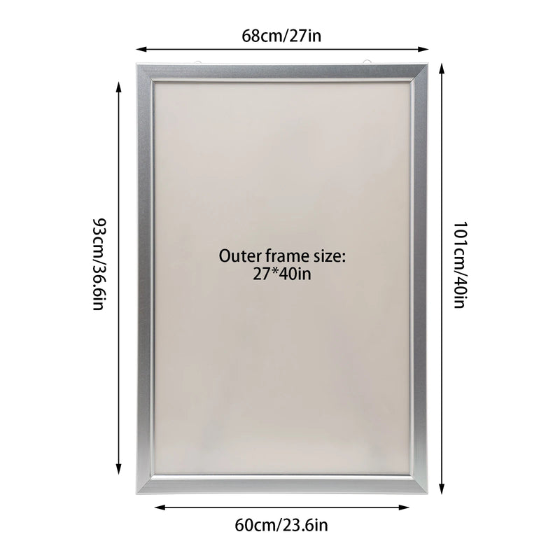 LED Light Box Backlit Movie Poster Art Picture Frame 24" X 36" Advertising Display