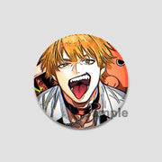 Anime Chainsaw Man Button Pins Character Makima Denji Cartoon Brooches Round Badge Backpacks Accessory Decor Fans Collect Gifts