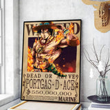 O-One P-Piece Wanted Poster Poster Art Print Anime Style Home Decor Ideal Gift Perfect Room Decor