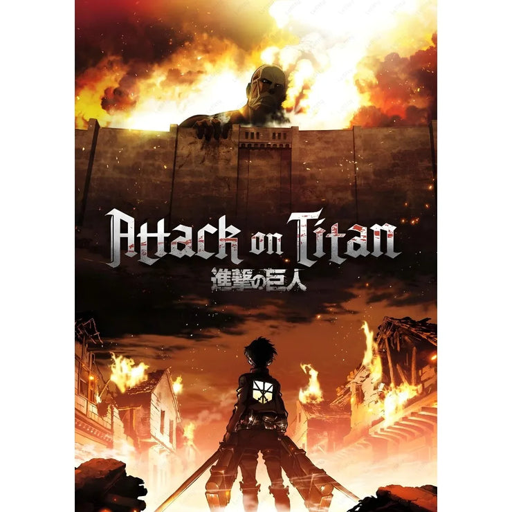 Anime A-Attack on Titans Poster Sticky Wall Art Printing Waterproof Home Living Bed Room Bar Aesthetic Decor