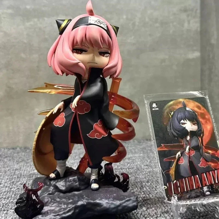Anime Anya Spy×family Anya Forge Figures Cos Uchiha Itachi and Pain Figurine Model Naruto PVC Cute Collection Peripheral Toys