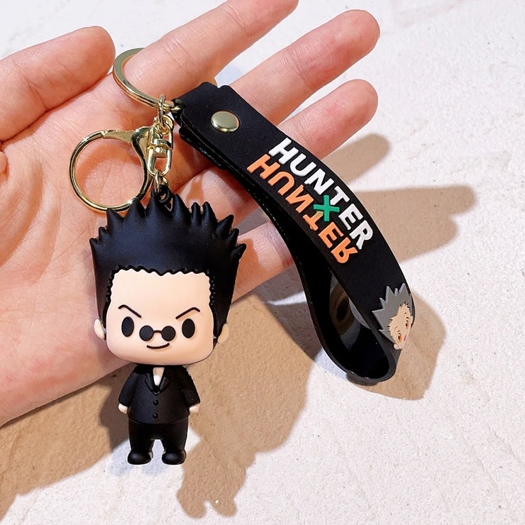 Anime Hunter x Hunter Keychain Cosplay Killua Kurapika Keyrings Resin Pendant Car Bag Key Chain Jewelry Accessories Wholesale