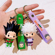 Anime Hunter x Hunter Keychain Cosplay Killua Kurapika Keyrings Resin Pendant Car Bag Key Chain Jewelry Accessories Wholesale