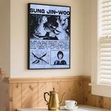 Solo leveling sung jin woo Anime Poster Art Print Anime Style Home Decor Ideal Gift Perfect Room Decor