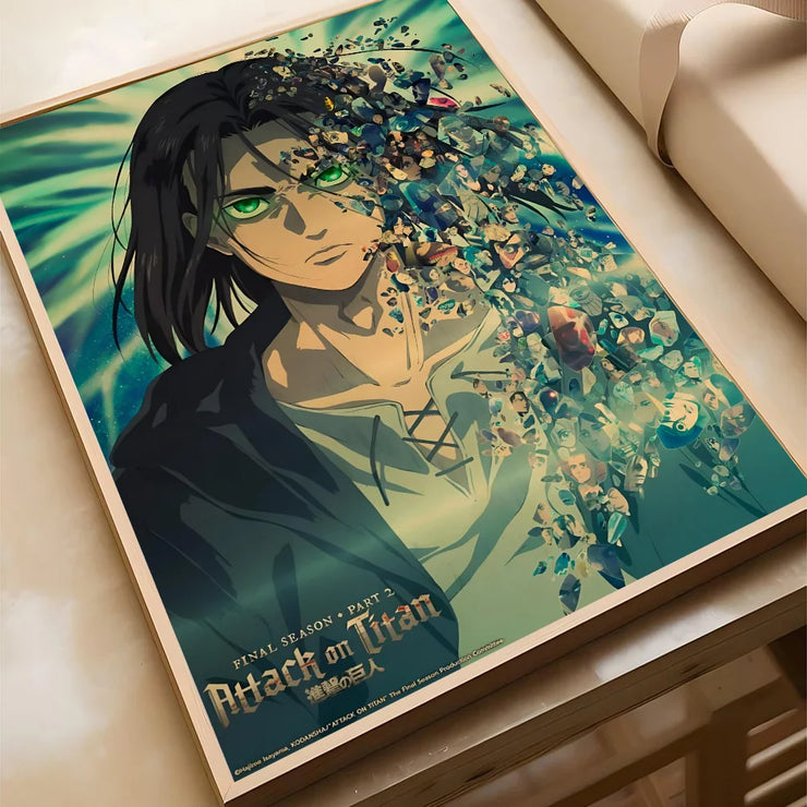 EPC Attack On Titan Season Eren Japanese Anime Classic Poster HD Posters Home Room Bar Cafe Decor Art Wall Painting Picture