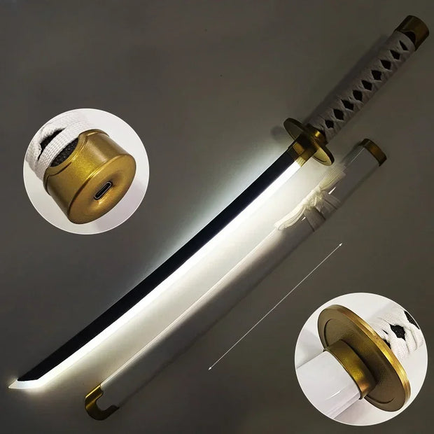 40inch Luminou Roronoa Zoro Katana Sword Led Light Anime Zoro Cosplay Prop Real Japanese Katana Original Samurai Sabre Kid Toy