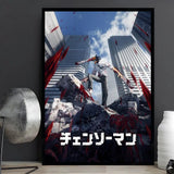 anime Chainsaw Man Poster Posters Anime Room Decor Decoration Movie Backpack Wall Interior Music Wall Art