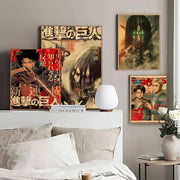 EPC Attack On Titan Season Eren Japanese Anime Classic Poster HD Posters Home Room Bar Cafe Decor Art Wall Painting Picture