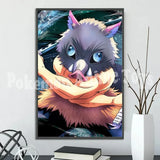 Demon Slayer Self-adhesive Anime Poster Hashira Nezuko Agatsuma Zenitsu Inosuke Wall Painting Home Decor Wall Art Room Kid Gift