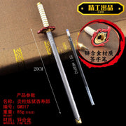 20CM Anime Demon Slayer Sword Model Gel Pen Kimetsu No Yaiba Tanjirou Weapon Black Refill Cosplay Prop Student Gift Box Package
