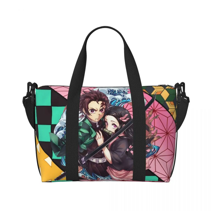 Demon Slayer Tote Bag Tanjiro & Nezuko Beach/Travel Bag