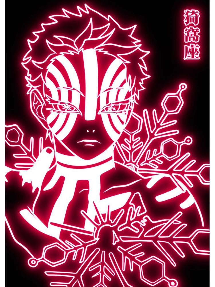 Neon Style Poster Canvas Painting  Japan Anime Cartoon Figure Wall Art Picture For Living Room Home Decor Unframed
