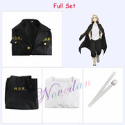 Anime Tokyo Revengers Cosplay Costume Mikey Manjiro Sano Ken Embroidery Jacket Coat Tokyo Manji Gang Cosplay Uniform Women Men