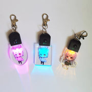 Custom LED Light 7 Colors Keychains Cartoon Acrylic Key Chain Photo Customized Anime Charms Clear Acrylic Personalized Keychains