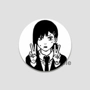 Anime Chainsaw Man Button Pins Character Makima Denji Cartoon Brooches Round Badge Backpacks Accessory Decor Fans Collect Gifts