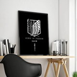 Japanese Anime Attack on Titan  Self-adhesive Art Poster Whitepaper Prints Posters Artwork Home Decor