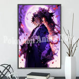 Demon Slayer Self-adhesive Anime Poster Hashira Nezuko Agatsuma Zenitsu Inosuke Wall Painting Home Decor Wall Art Room Kid Gift