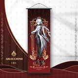 Genshin Impact Scroll Canvas Painting Columbina Sandrone Flins Home Decor Wall Hanging Anime Poster Wall Art Room Decoration