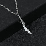 Anime Solo And Leveling Necklace Sung Jin-woo Short Blade Pendant   Necklace Cosplay Props Jewelry  Gifts