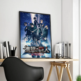 Japanese Anime Attack on Titan  Self-adhesive Art Poster Whitepaper Prints Posters Artwork Home Decor