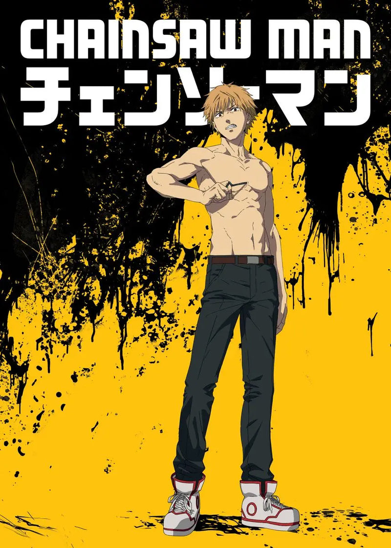 Classic Anime Chainsaw -man Poster Print Canvas Art Pictures Home for Living Room and Bedroom Wall  Decor Frameless Painting