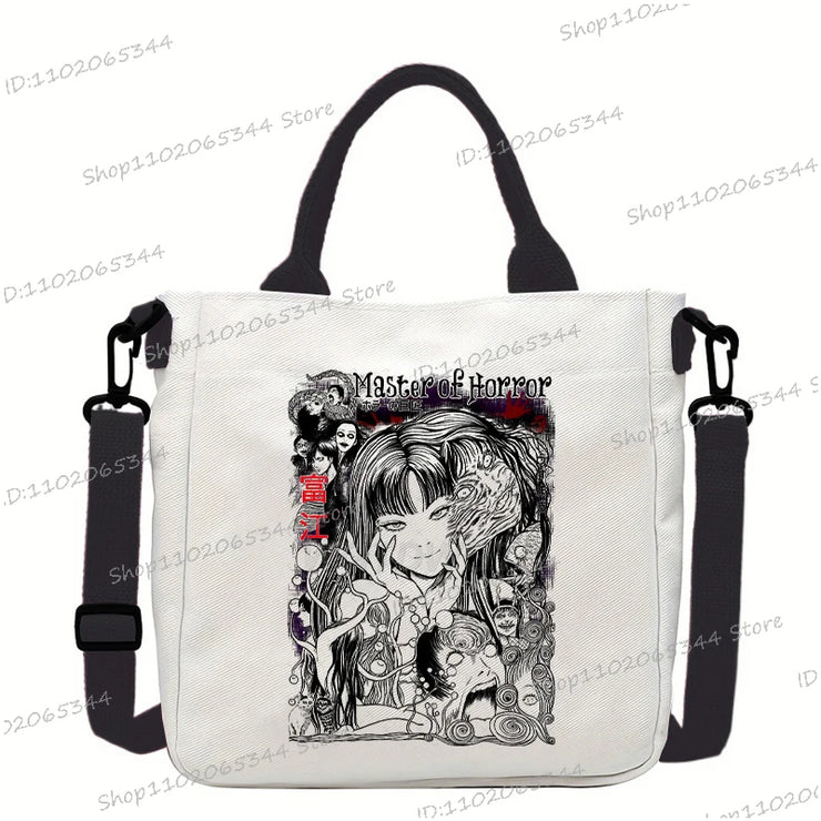 Junji Ito Cat Anime Shoulder Bag Unisex Canvas Crossbody