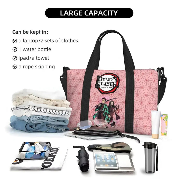 Demon Slayer Tote Bag Tanjiro & Nezuko Beach/Travel Bag