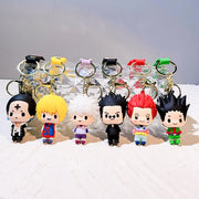 Anime Hunter x Hunter Keychain Cosplay Killua Kurapika Keyrings Resin Pendant Car Bag Key Chain Jewelry Accessories Wholesale